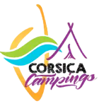 logo-moderne-de-corsica-campings Logo de Corsica Campings mettant en avant l'écologie et l'esprit aventureux de l'île, avec des éléments naturels symbolisant la nature et le tourisme durable en Corse.