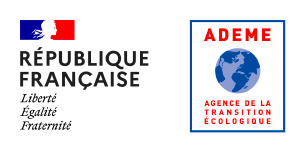 Logo de l'ADME avec globe terrestre et couleurs de la République Française, symbolisant l'engagement écologique