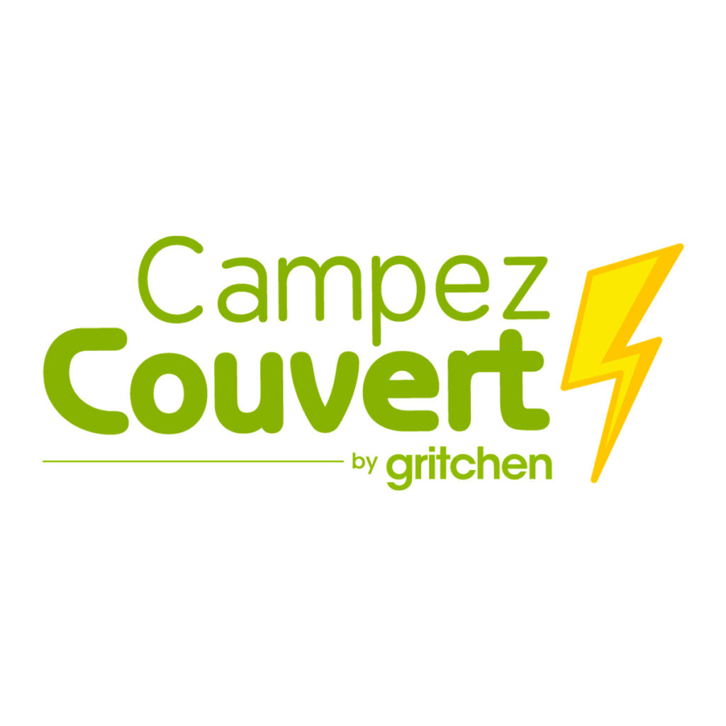 Logo captivant de Campez Couvert évoquant l'esprit d'aventure et le confort en pleine nature, idéal pour les amateurs de camping et activités en plein air.