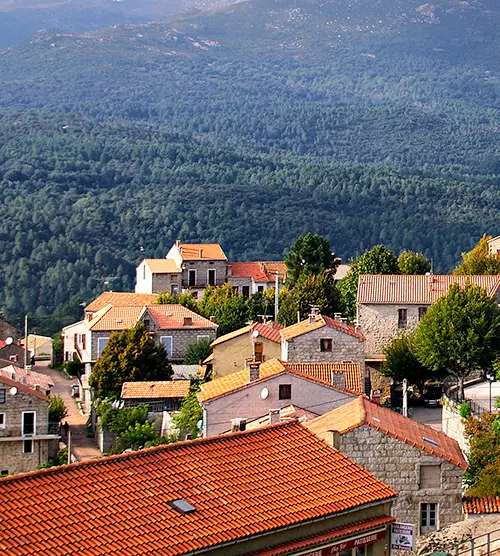 This authentic Corsican village, bathed in sunshine and surrounded by verdant mountains, embodies the serenity and natural beauty of Corsica.